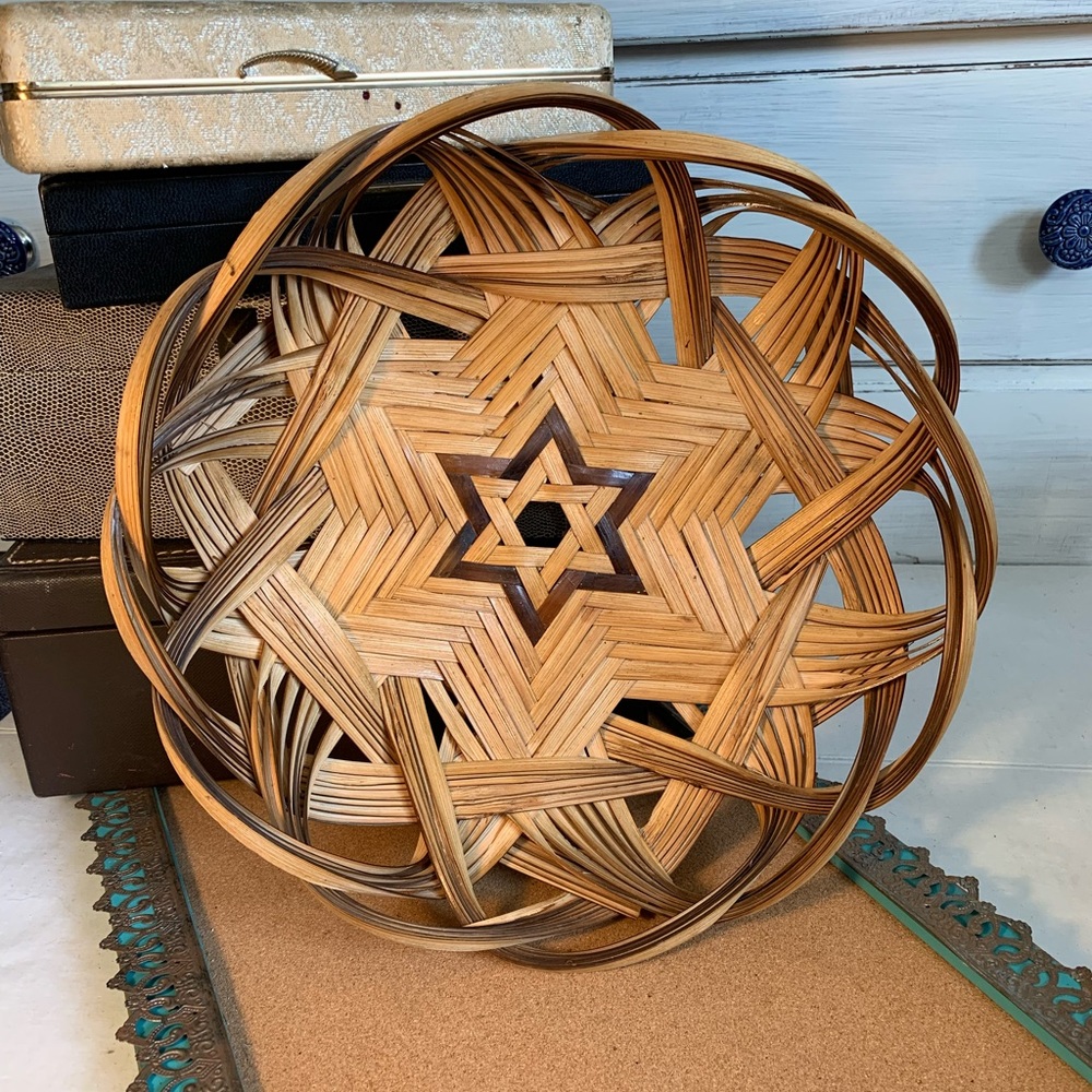Vintage Handmade Wall Basket (B4)
